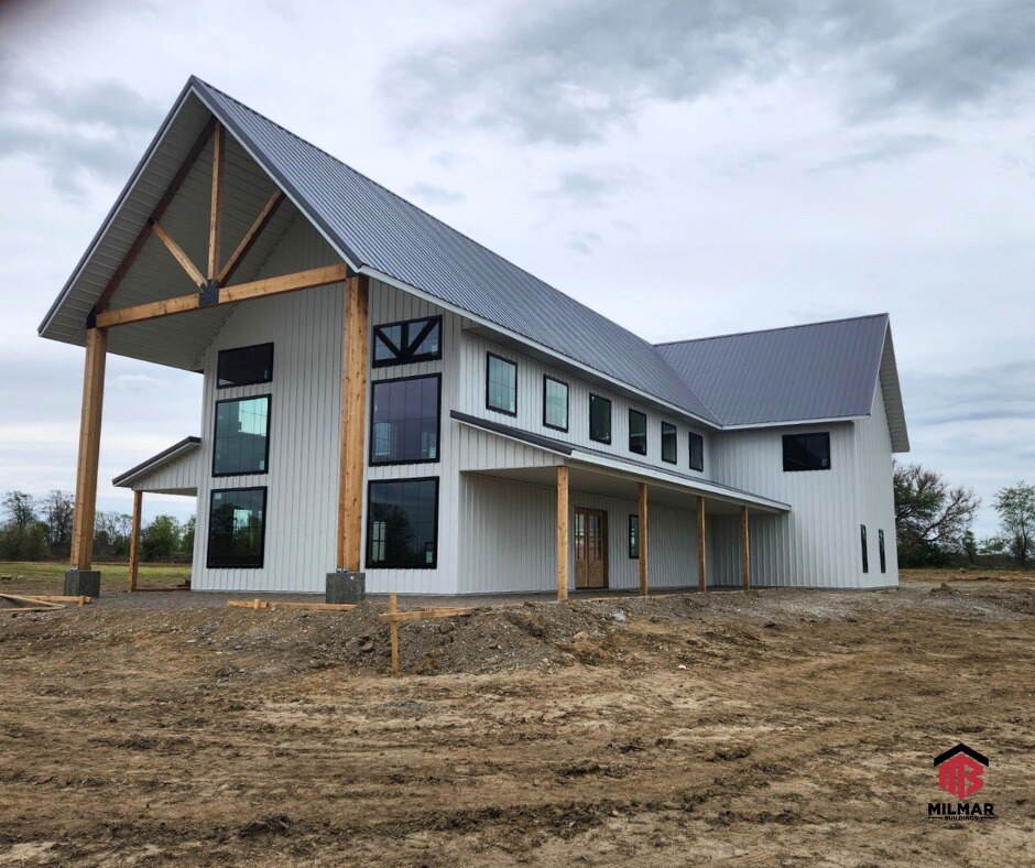 Barndo Pole Barn Home White Wood