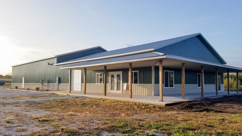 Evergreen Light Stone Garage Shop Build