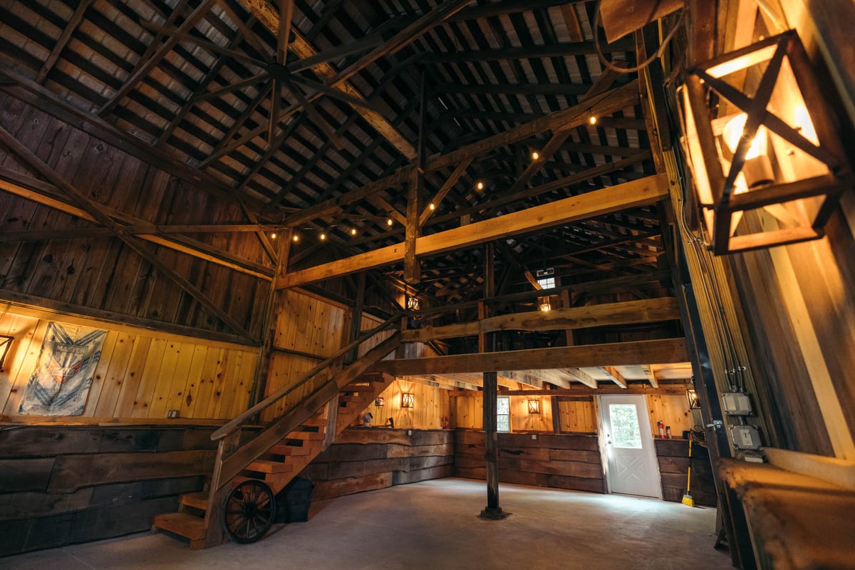 Red Gray Barn Renovation Interior 2